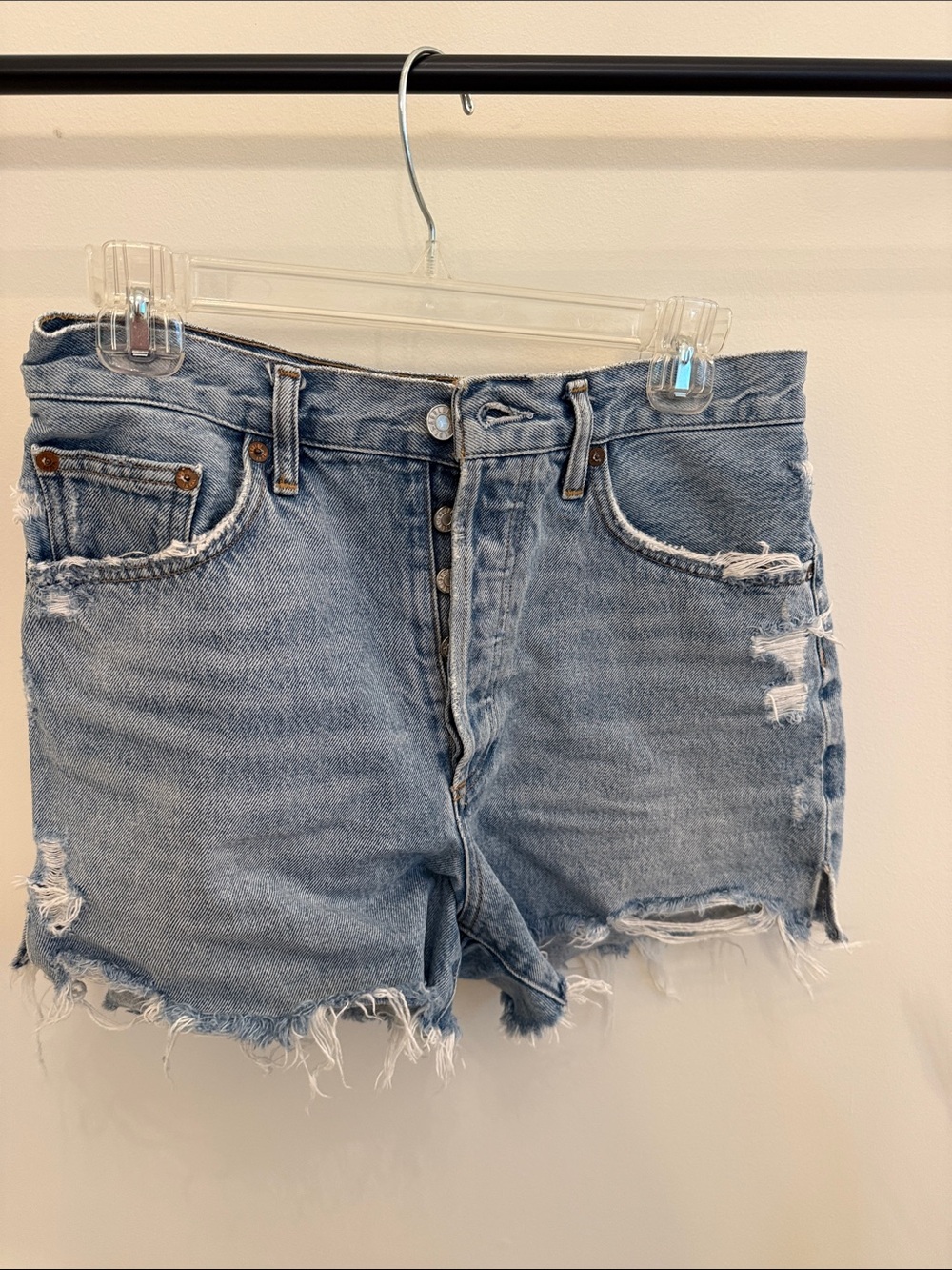 Agolde Denim Distressed Denim Women’s Shorts - Size 28